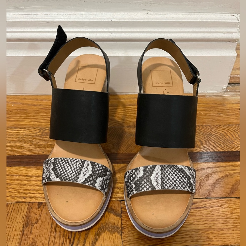 Dolce Vita wedges with Velcro strap barely worn, size 8